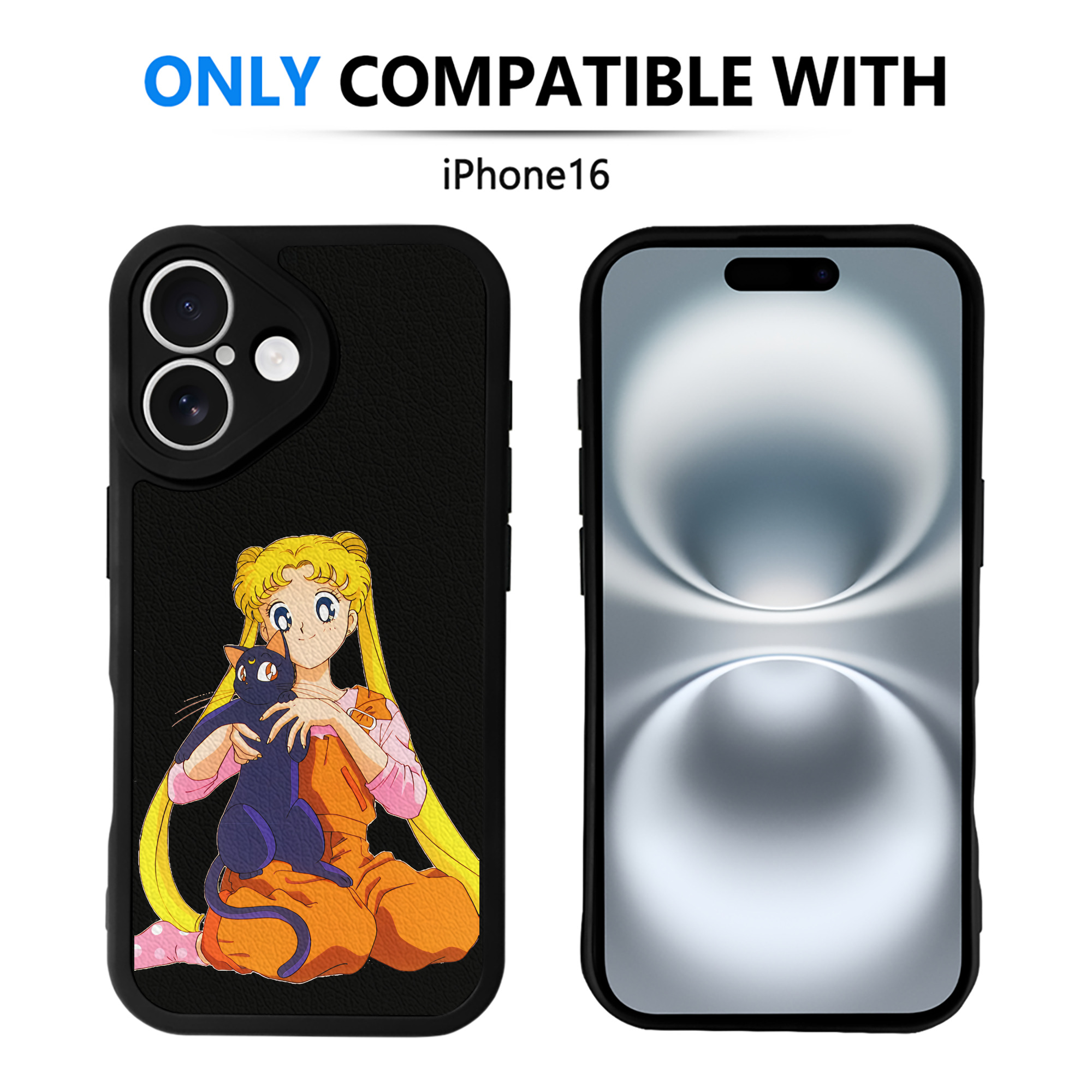 （画像用） 美少女戦士セーラームーン 愛野 美奈子 あいの みなこ Sailor Moon Aino Minako 【iPhone 16シリーズ対応】シリコンスマホケース（レザー調） 材質：シリコン